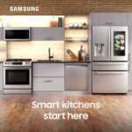 Samsung’s smart kitchen appliance range, led by the Bespoke AI lineup, integrates advanced AI features like AI Vision Inside™, AI Home touchscreens, and SmartThings connectivity across large and small appliances—including refrigerators, ovens, dishwashers, and cooktops—to personalize meal planning, automate cooking tasks, and optimize energy use, all while offering sleek, customizable designs and seamless control via mobile apps and voice assistants like Bixby.